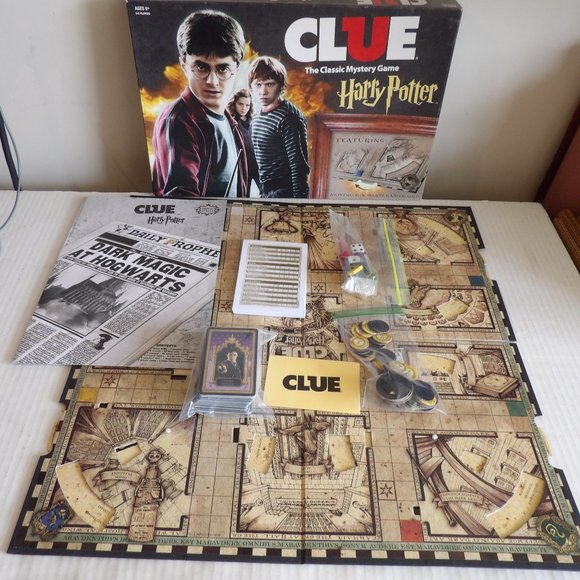 Hasbro Games Harry Potter Clue Usaopoly Cl0430 Hasbro Hogwarts 100 Complete 2nd Ed Poshmark